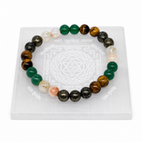 ShopYourFortune Shree Kuber Money Fusion Crystal Bracelet with Siddh Kuber Yantra Selenite Plate for Wealth, Prosperity & Positive Energy | Natural Healing Crystal Bracelet