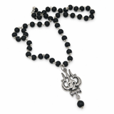 Karungali Mala 54 Beads with Om Trishul Shiv Pendant | Original Ebony Wood Necklace for Protection, Meditation & Positive Energy (Unisex)