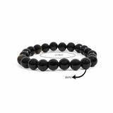 Black Obsidian Bracelet – 8MM Clear Negative Energy