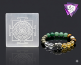 Gaj Dhanalakshmi Yog Bracelet with Selenite Charging Plate (Activated & Energized Combo)
