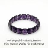 Amethyst Flat-Bead Bracelet (Ultra-Premium Quality)