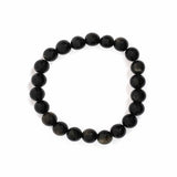 Black Obsidian Bracelet – 8MM Clear Negative Energy