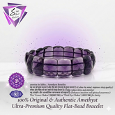 Amethyst Flat-Bead Bracelet (Ultra-Premium Quality)