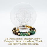 Gaj Dhanlakshmi Wealth Bracelet Combo with Sri Yantra Selenite Charging Plate