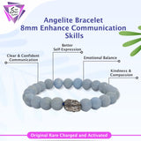 Angelite Bracelet – 8MM Enhance Communication Skills