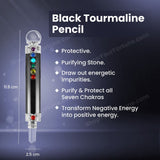 Black Tourmaline Seven Chakra Wand
