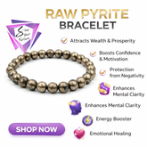 Pyrite Wealth Bracelet – Natural Pyrite Crystal Bracelet for Money, Prosperity & Success