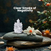 Clear Quartz Big Ganpati Murti - Clear Smoke of Negativity