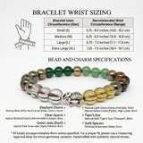 Gaj Laxmi Dhan Yog Bracelet with Elephant Symbol | Prosperity & Positive Energy Crystal Bracelet | Unisex Stretchable Spiritual Bracelet