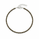 Shop Your Fortune Natural Pyrite Crystal Anklet for Women | Adjustable Wealth & Prosperity Crystal Anklet | Handmade Fashion Anklet