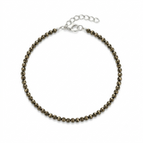 Shop Your Fortune Natural Pyrite Crystal Anklet for Women | Adjustable Wealth & Prosperity Crystal Anklet | Handmade Fashion Anklet
