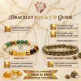 Rich Wealth Combo Bracelet – Dhan Yog Crystal & Pyrite Stone Bracelet for Money, Success & Positive Energy