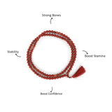 Red Jasper Mala 8MM- Strong Bones