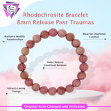 Rhodochrosite Bracelet – 8MM Release Past Traumas