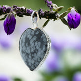 Snowflake Obsidian Pendants