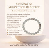 Moonstone Bracelet – 8MM Strong Water Element