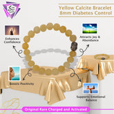 Yellow Calcite Bracelet 8MM- Diabetes Control