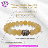 Yellow Calcite Bracelet 8MM- Diabetes Control