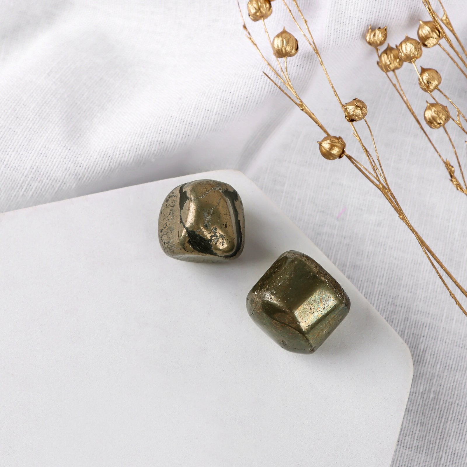 Pyrite Tumbles ( Set of 2 ) – Money Magnet