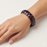 Amethyst Flat-Bead Bracelet (Ultra-Premium Quality)