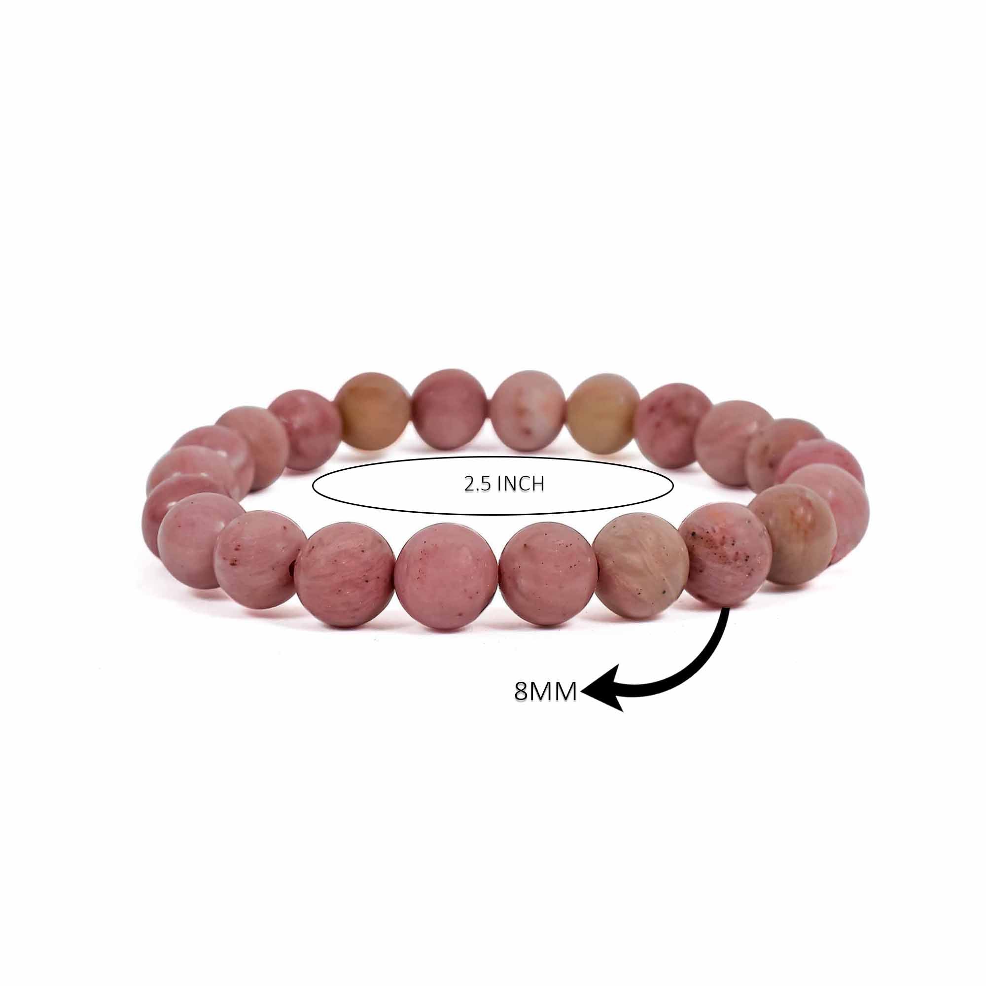 Rhodochrosite Bracelet – 8MM Release Past Traumas