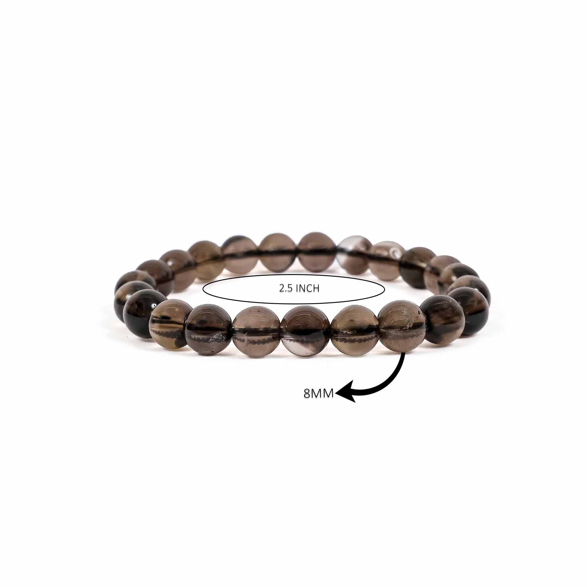 Smoky Quartz Bracelet – 8MM Clear the Toxicity