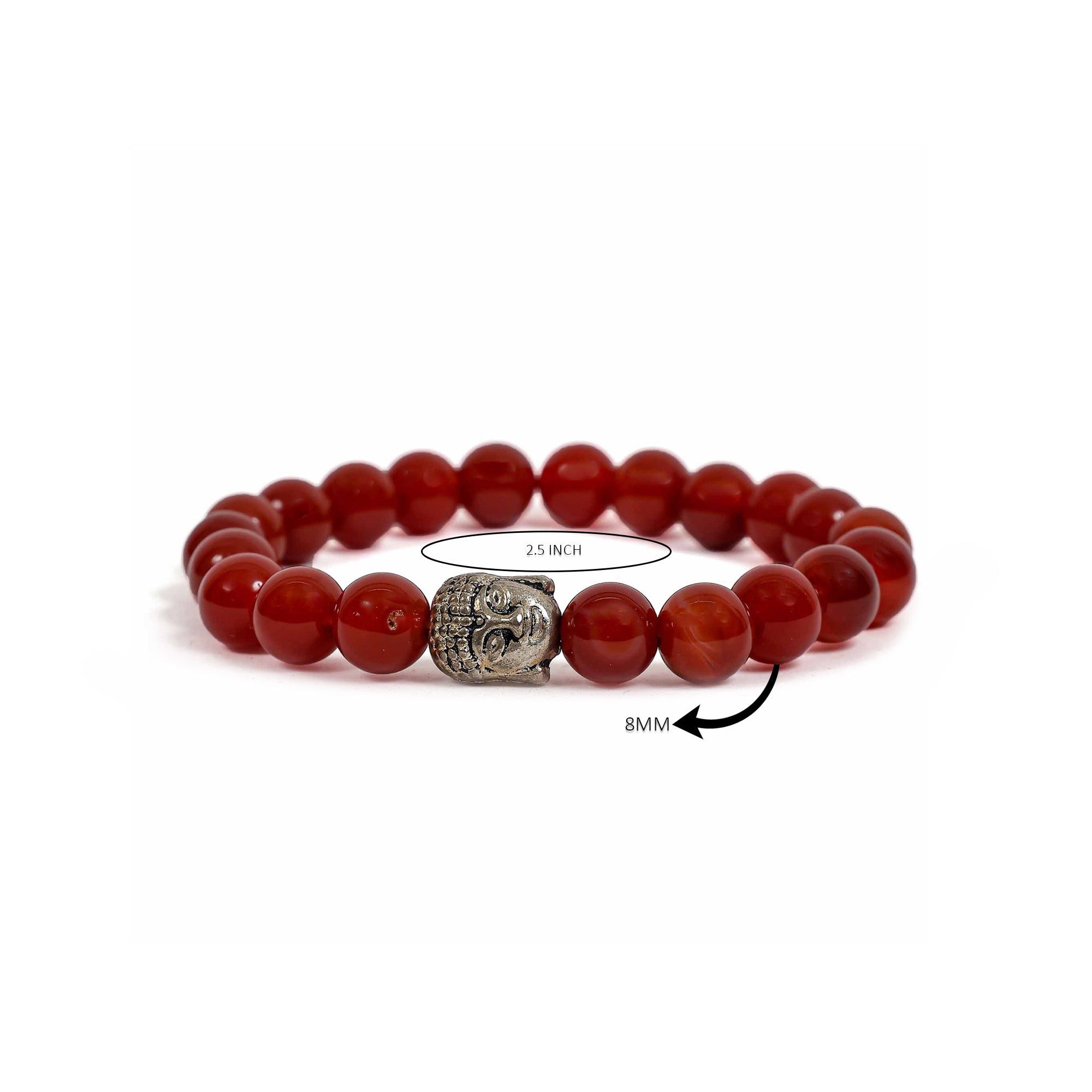 Red Carnelian Bracelet- 8MM Strong Muscles