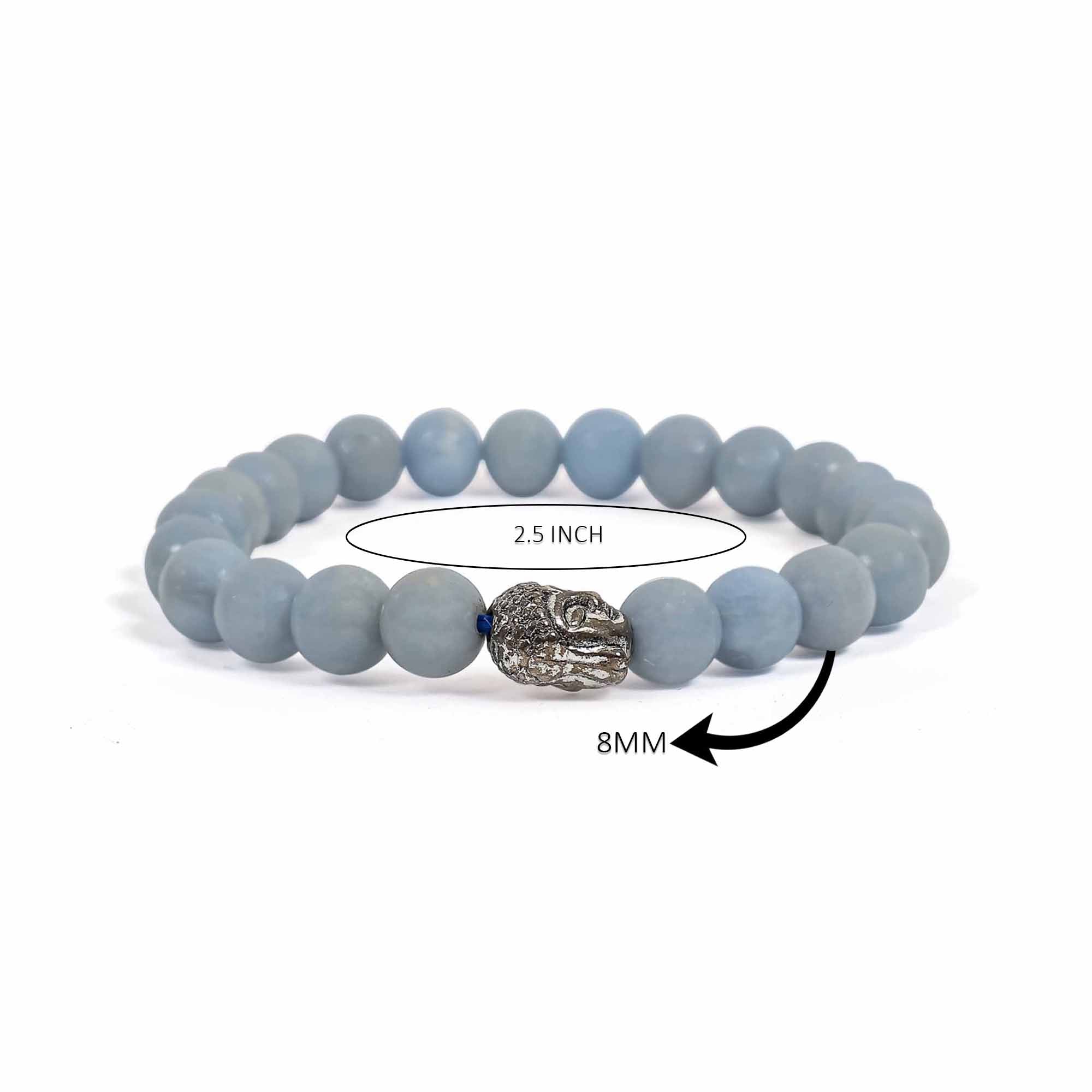 Angelite Bracelet – 8MM Enhance Communication Skills