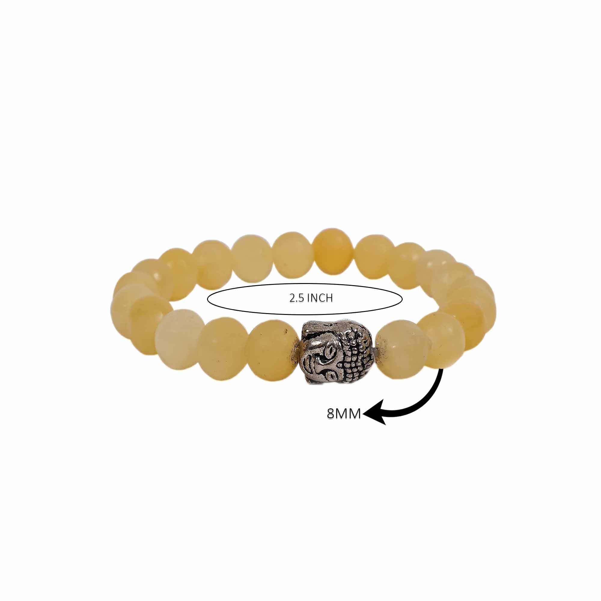 Yellow Calcite Bracelet 8MM- Diabetes Control