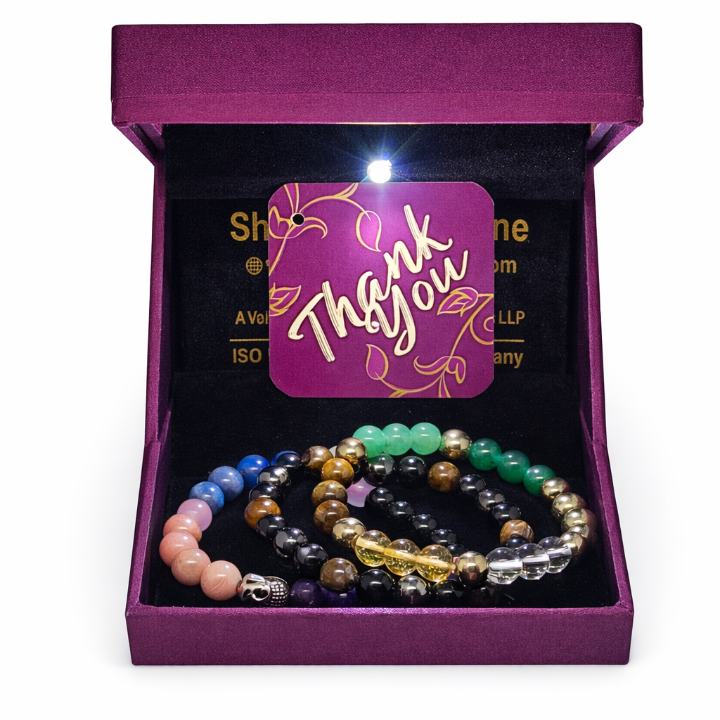 Ultimate Rich Fortune Crystal Bracelet Combo – Pyrite Wealth Bracelet, Dhan Yog Crystal & Triple Protection Bracelet | Tiger Eye, Obsidian & Lava Stone | Unisex Energy Bracelet
