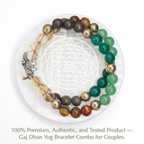 Gaj Dhanlakshmi Wealth Bracelet Combo with Sri Yantra Selenite Charging Plate