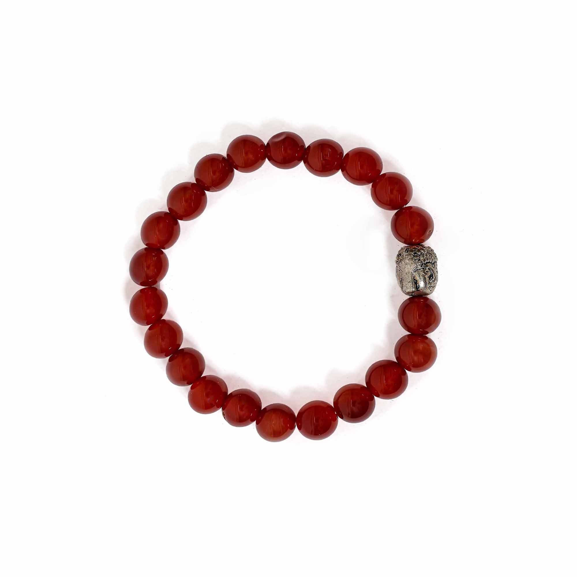 Red Carnelian Bracelet- 8MM Strong Muscles