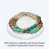 Gaj Dhanlakshmi Wealth Bracelet Combo with Sri Yantra Selenite Charging Plate