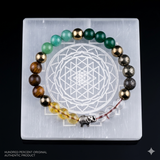 Gaj Dhanalakshmi Yog Bracelet with Selenite Charging Plate (Activated & Energized Combo)
