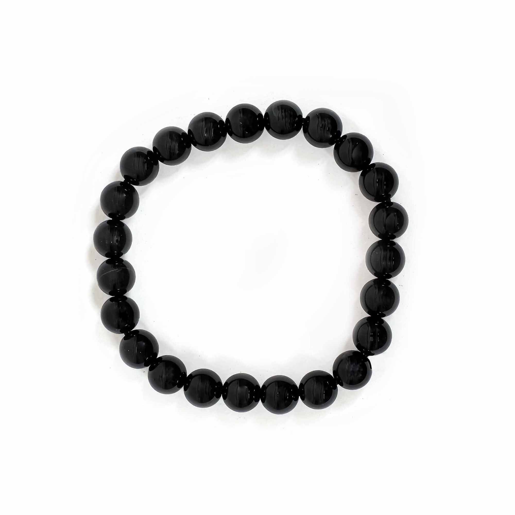 Black Tourmaline Bracelet – 8MM Stop Electro Magnetic Forces (EMF)