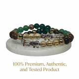 Gaj Dhanlakshmi Wealth Bracelet Combo with Sri Yantra Selenite Charging Plate