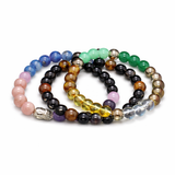 Ultimate Rich Fortune Crystal Bracelet Combo – Pyrite Wealth Bracelet, Dhan Yog Crystal & Triple Protection Bracelet | Tiger Eye, Obsidian & Lava Stone | Unisex Energy Bracelet