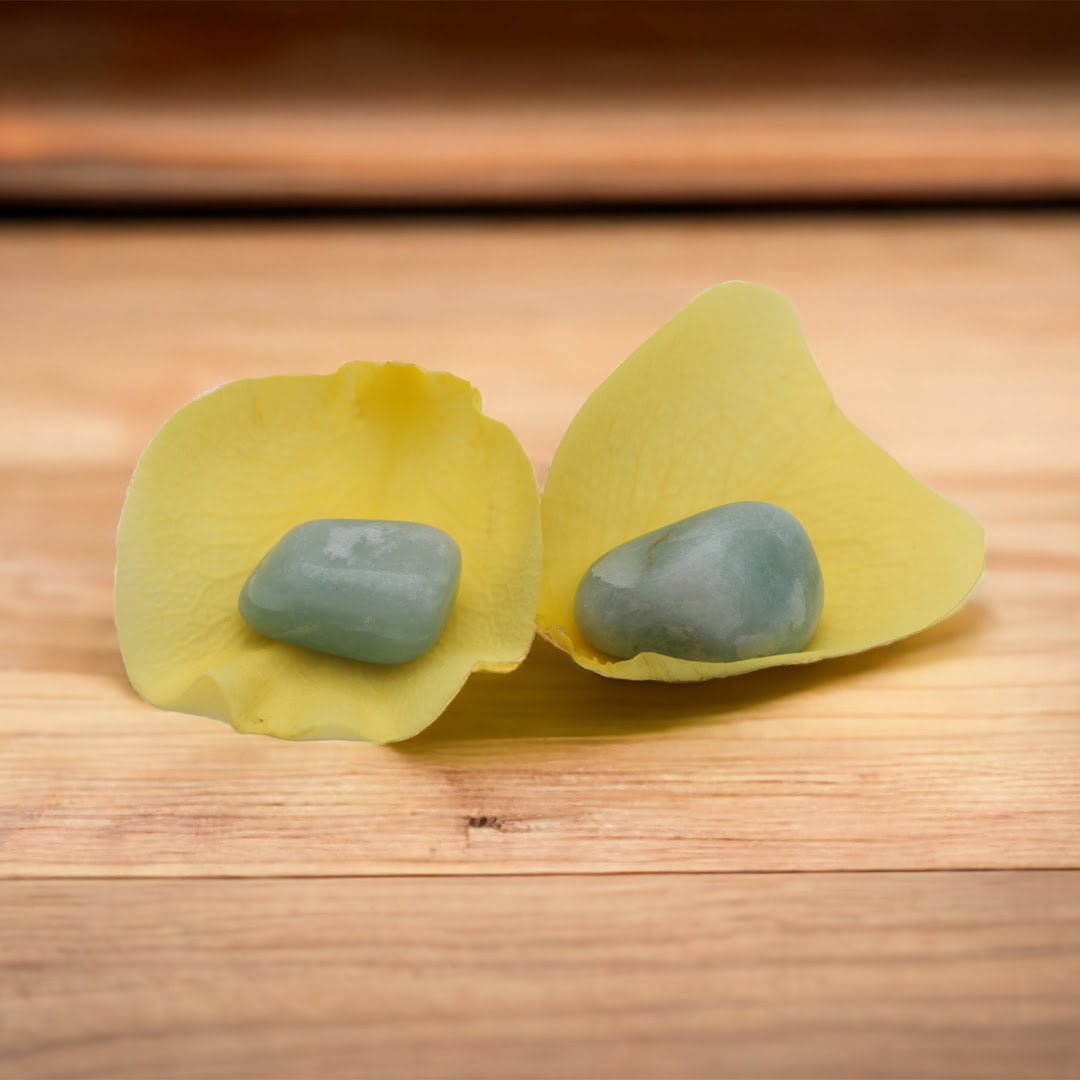 Green Aventurine Tumbles (Set of 2) Heal Heart (For Child)