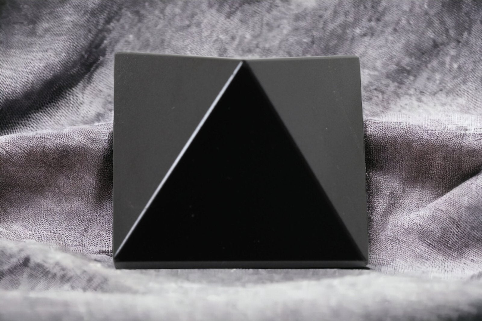 Black Obsidian Pyramid | Clear Negative Energy – 40mm
