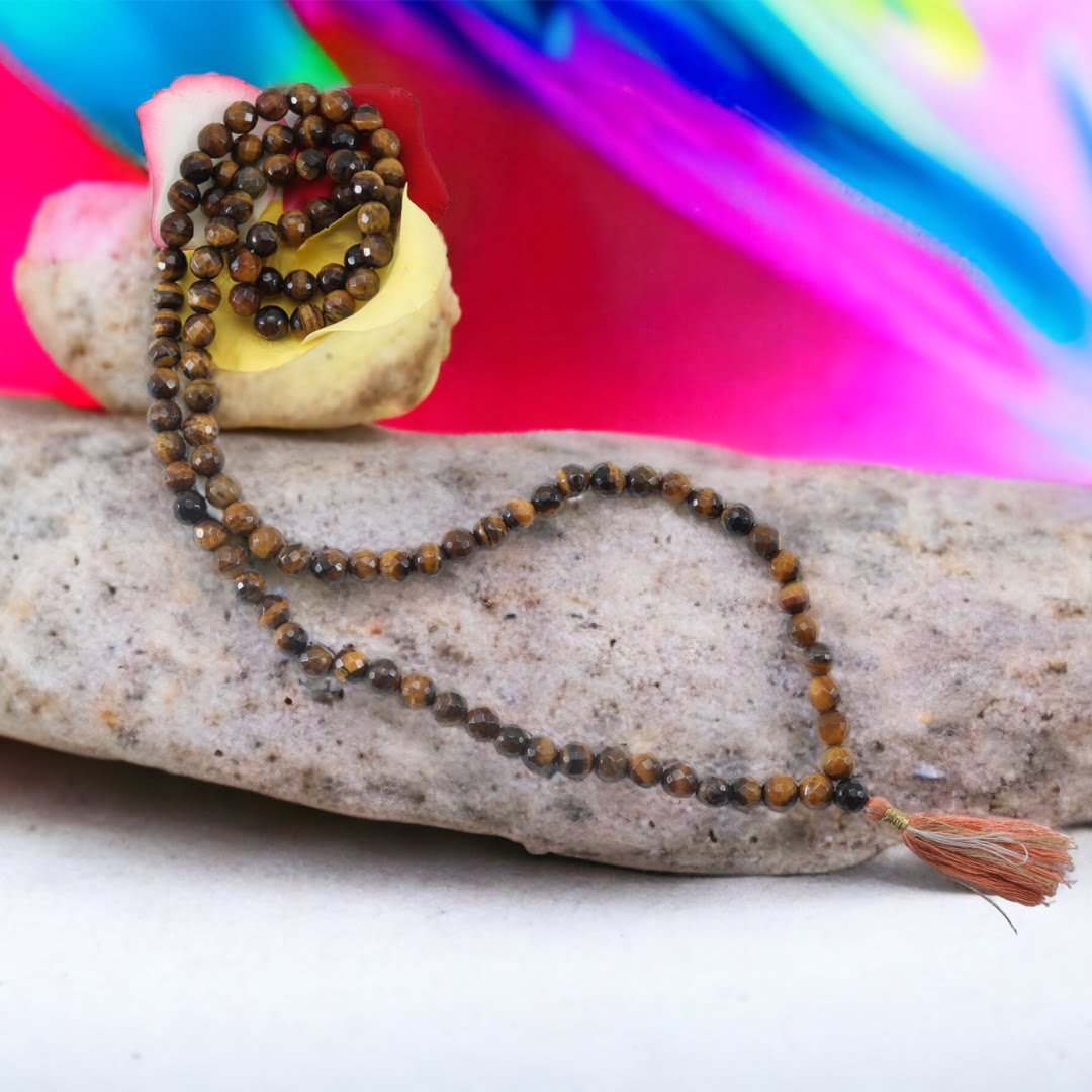 Yellow Tiger Eye Mala 8MM- Enhances the Psychic Abilities