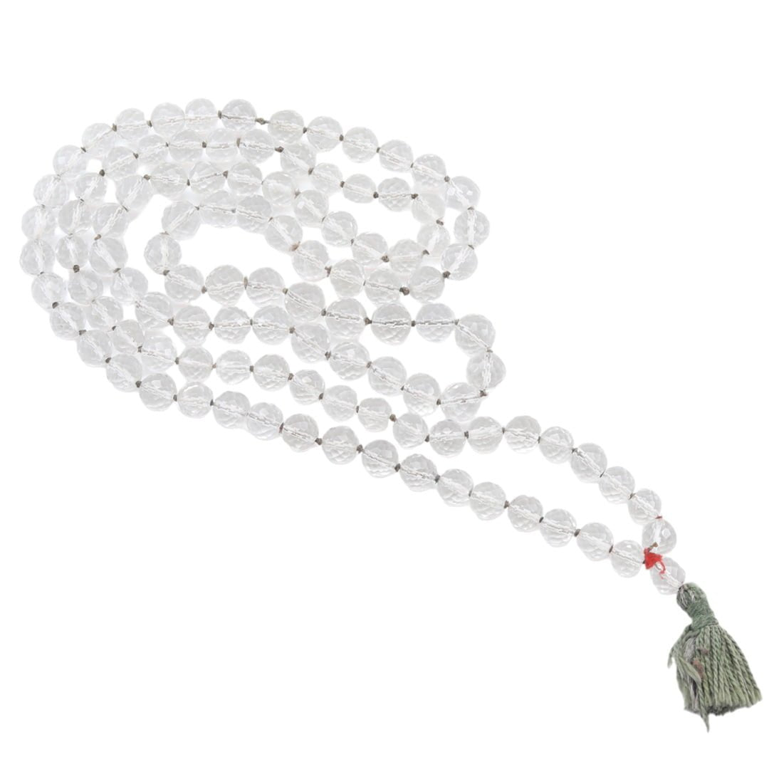 Clear Quartz Mala 8MM- Disappear Blockages