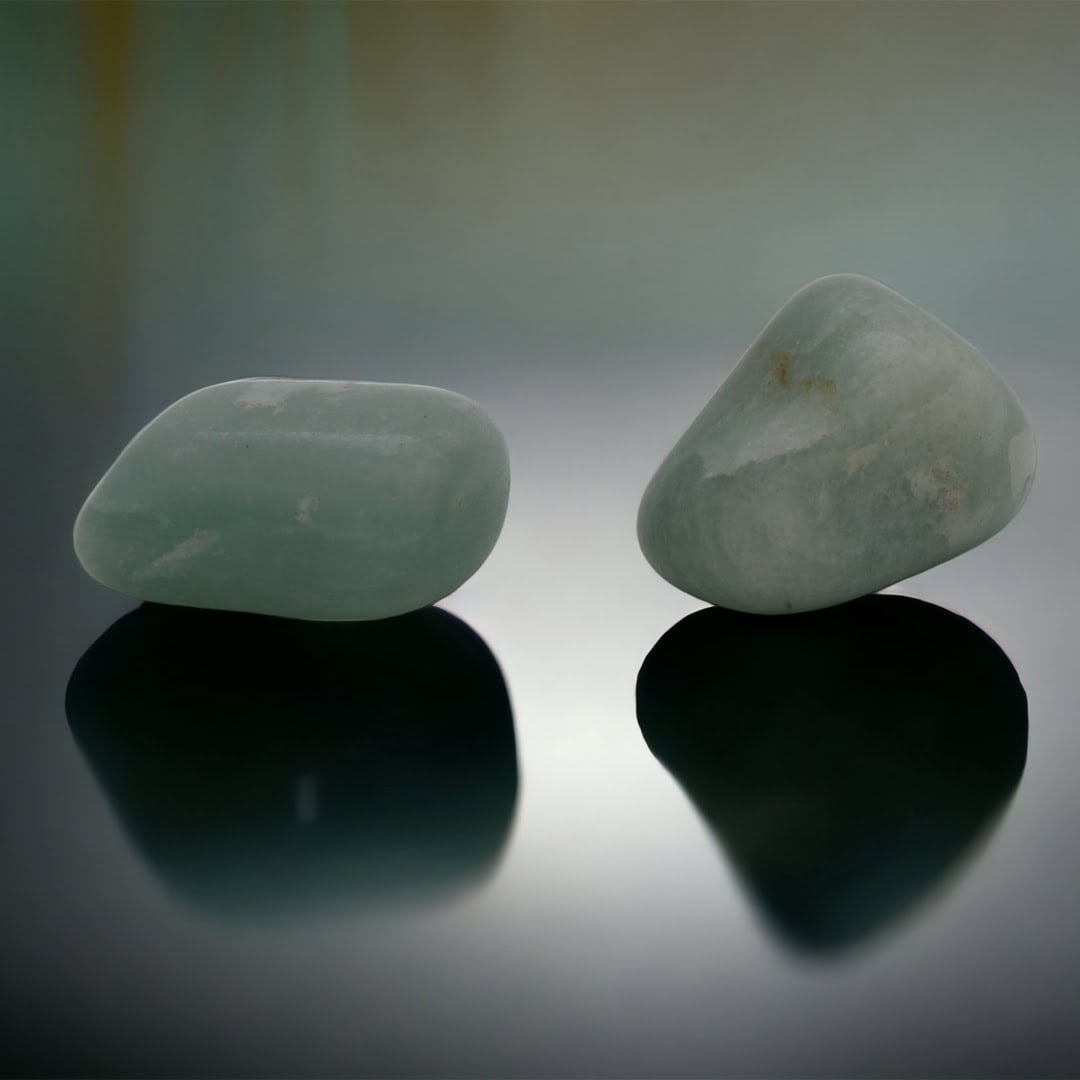 Green Aventurine Tumbles (Set of 2) Heal Heart (For Child)