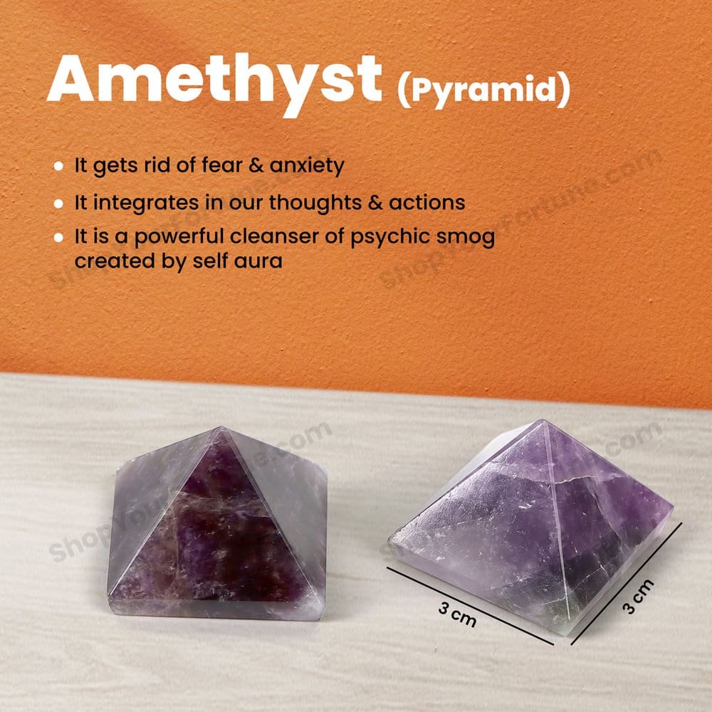 Amethyst Pyramid | Tranquility and Peace (Set of 2)