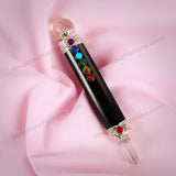 Black Tourmaline Seven Chakra Wand