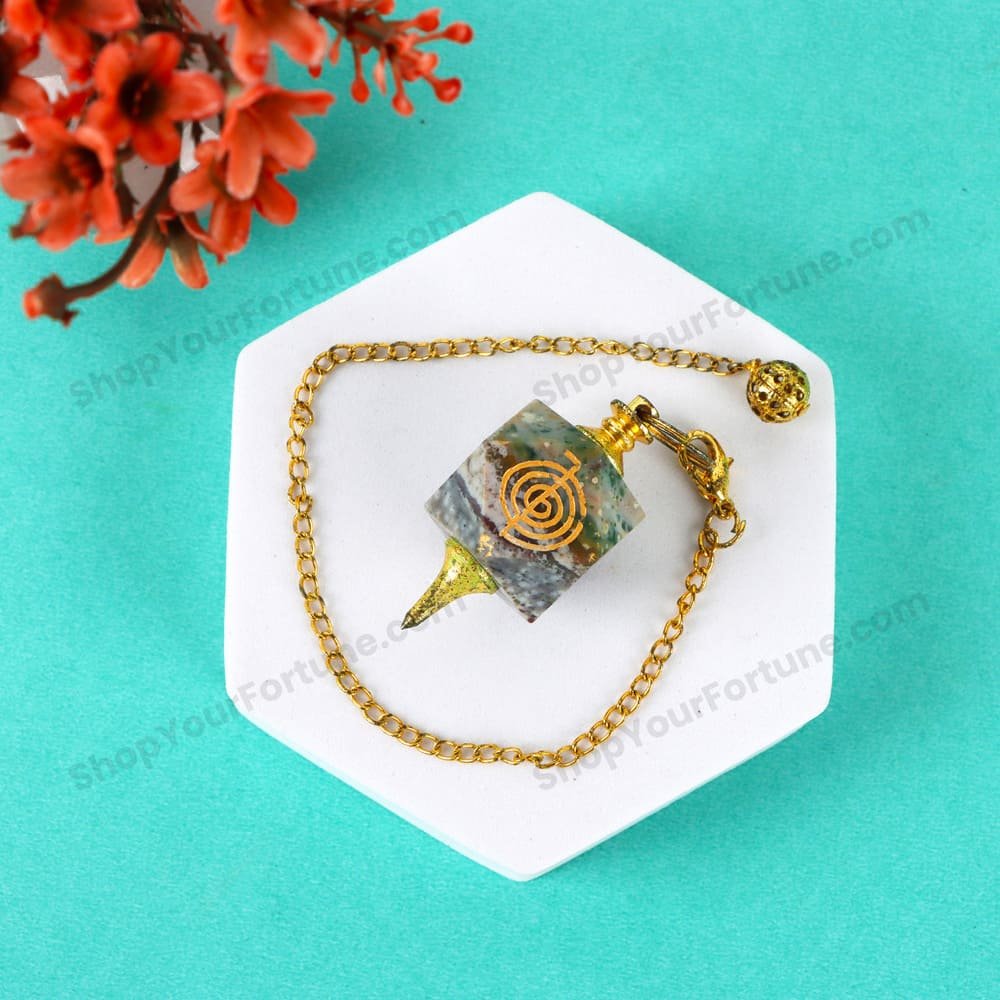 Moss Agate Pendulum | Improve Bone Marrow