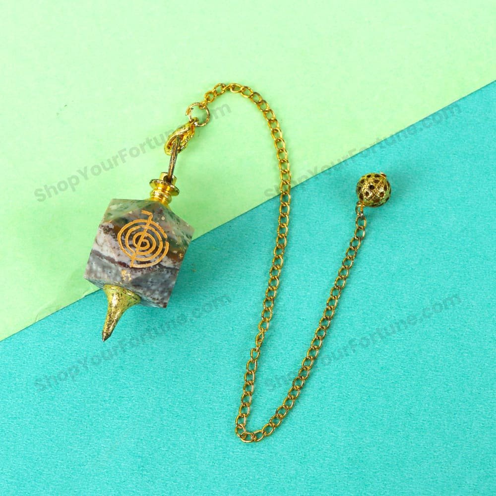 Moss Agate Pendulum | Improve Bone Marrow