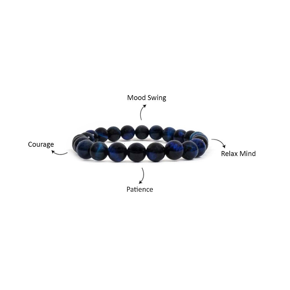 Blue Tiger Eye Bracelet – 8MM Help in Mood Swing