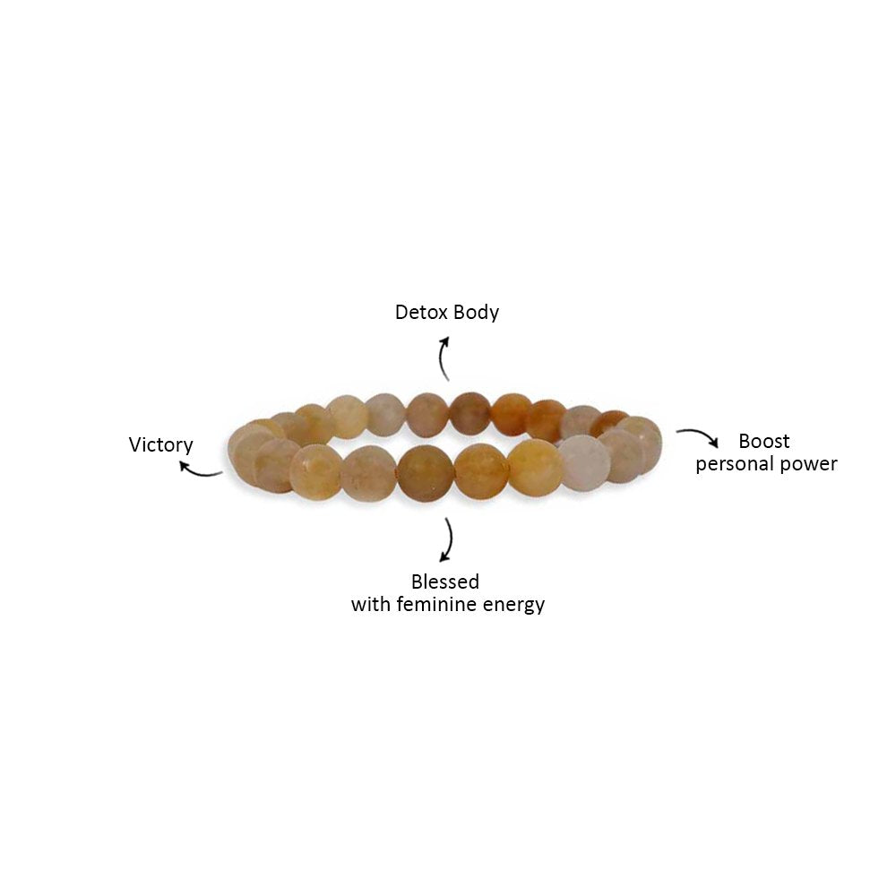 Yellow Aventurine Bracelet- 8MM Detox Body