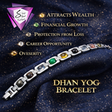 Dhan Yog Crystal Bracelet – Green Aventurine, Tiger Eye, Citrine, Pyrite & Clear Quartz | Wealth, Prosperity & Money Attraction Bracelet for Men & Women