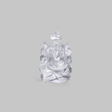Clear Quartz Big Ganpati Murti - Clear Smoke of Negativity